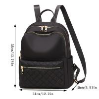 Mochila De Oxford Impermeable Para Mujer 2024 Negra Gran Capacidad Con Cierre De Cremallera Estilo Casual Para Viajes Y Escuela - details 0