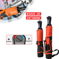 Llave de impacto de 18V Llave eléctrica recargable inalámbrica Llave de trinquete de ángulo recto de 3/8 pulgadas Llaves de impacto Herramienta eléctrica del conductor - details 0
