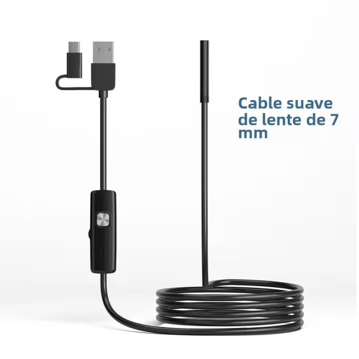 Cámara Endoscópica Android 5.5MM 7MM Mini Borescopio 3IN1 Tipo-C Micro USB Inspección De Tubos Y Coches 6 LEDs Impermeable Para Smartphone Y PC - 1