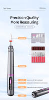 Molinillo de uñas portátil, molinillo de uñas eléctrico, herramienta removedora de molinillo de uñas recargable, negro - details 6