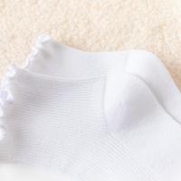 6 Pares De Calcetines Estilo Japonés Moda Casual Para Mujer Harajuku Con Volantes Y Colores Sólidos Calcetines De Algodón Tubo Medio - details 9