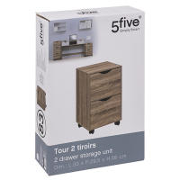 TORRE DE 2 PUERTAS CON RUEDAS EFECTO MADERA MARCA 5 FIVE - details 2