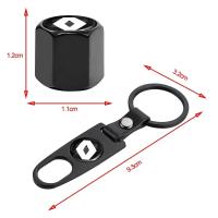 Cierre De Válvula De Neumático Para Ruedas De Coche Con Llavero Y Abrazadera Compatible Con Renault Megane 2 3 4 Twingo Clio Talisman Captur Trafic Kwid RS - details 3