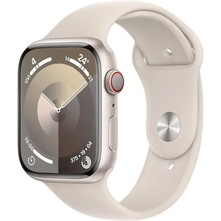 Apple Watch Series 9 GPS Cellular 45mm Ca aluminio con correa deportiva blanca estrella M/L - 1