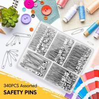 Pinning De Seguridad En Acero Platinado Níquel Tamaños Pequeños Y Grandes Para Ropa Y Costura En Lote (Plata) - details 6