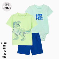 Nueva ropa infantil de verano para niños, bebés y niños pequeños, pantalones cortos de manga corta, camisetas, trajes de tres piezas. - details 8