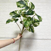 Gran Planta Artificial De 90cm Monstera Falsa Ramas De Plástico Árbol Tropical Hoja De Tortuga Grande Para Decoración De Jardín Y Hogar - details 2