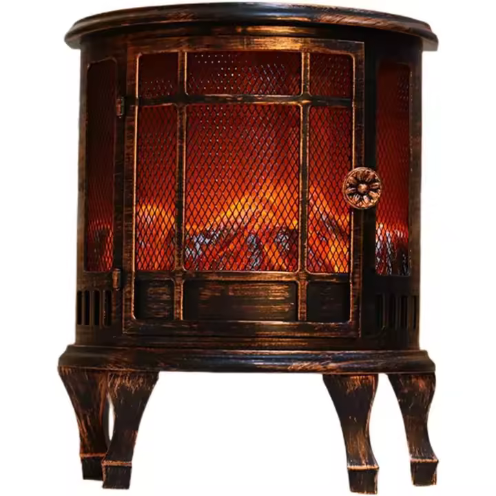 Chimenea artificial con luz led para decoración hogar interior Navidad - 1