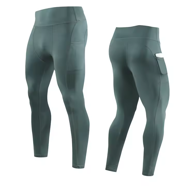 Pantalones De Running Para Hombre Fitness Adecuados Para Gimnasio Atletismo Yoga Trousers De Compresión Secado Rápido - 1