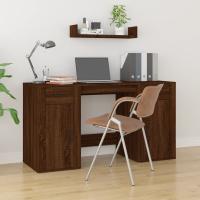 vidaXL Escritorio con armario contrachapada en color Gris hormigón/Gris sonoma/Roble ahumado y más | estructura resistente ideal para salón dormitorio o estudio - details 3