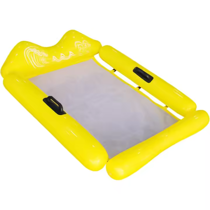 Water Hammock Pool Float, Inflatable Floating Lounge Chair, Multi-Purpose Tanning Raft with Headrest For Beach Lake River Swimming Pool Vacation Travel Relaxation Use - 1