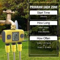 Timer De Riego Automático Para Jardín Con 1/2/3 Salidas Sistema De Rociado Para Grifo Y Tubo Programador De Horario Para Exterior - details 25