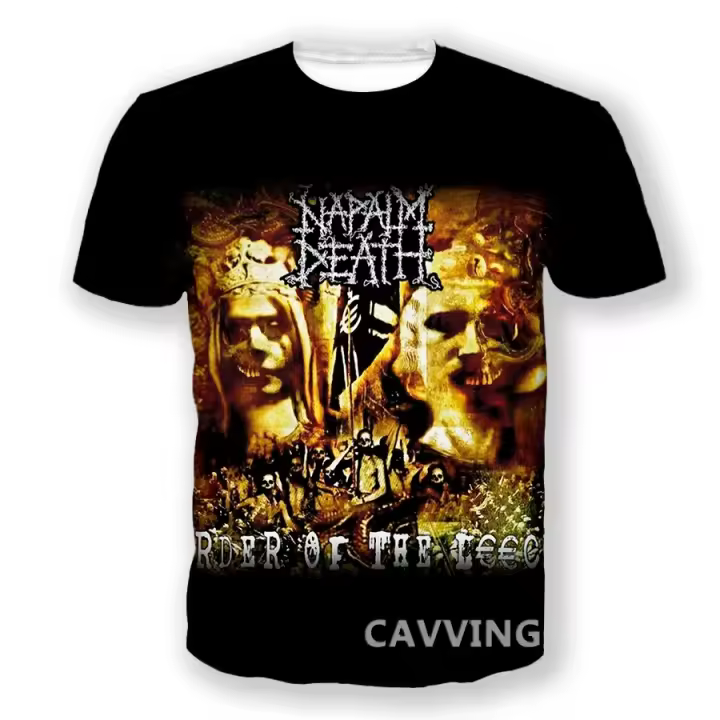 Camiseta 3D Impresión CAVVING Estilo Harajuku Hip Hop Casual Para Hombres Y Mujeres Camiseta De Verano Transpirable Gorrión Negro - 1