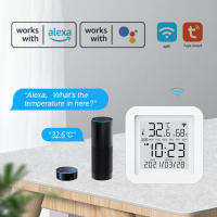 Termómetro Y Higrómetro Inteligente Tuya WiFi Para El Hogar Con Pantalla LCD En El Escritorio Y Pared Medidor De Temperatura Y Humedad Para Cocina - details 1