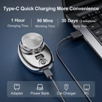 Mini Shaver,Electric Razor for Men with LCD Display,Portable Pocket Size Beard Trimmer,Cordless Rechargeable Rotary Shavers - details 3