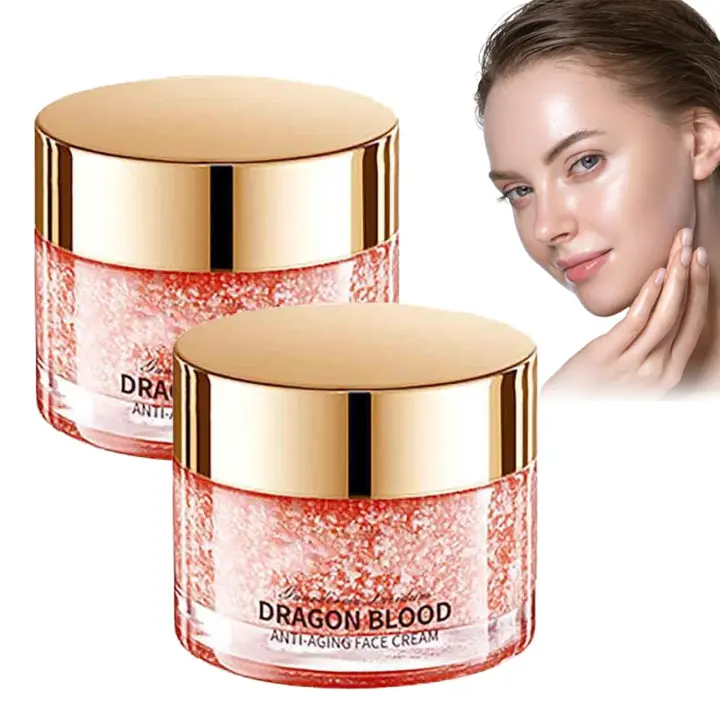 Crema facial con retinol Dragon's Blood Easy Cream, crema hidratante orgánica antiarrugas reafirmante para mujeres, crema nutritiva y rejuvenecedora para el cuidado de la piel, reduce líneas de expresión y arrugas (2 unidades) - 1