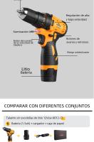LYUWO12V Taladro Eléctrico Sin Cable De Alta Torque Con Motor Brushless Mini Taladro De Impacto Portátil Cargable Herramienta Eléctrica Para Tornillos - details 16