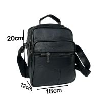 MEJORADA DL-68 Bolso de hombro de cuero genuino para hombre, bandolera Vertical de piel auténtica multibolsillo para hombre - details 1