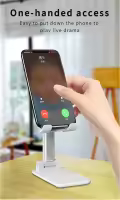 Soporte Ajustable Para Teléfono Móvil Y Tableta  De Metal Para Escritorio Soporte Plegable Y Extensible Para iPhone iPad Compatible Con Marcas Universales - details 3