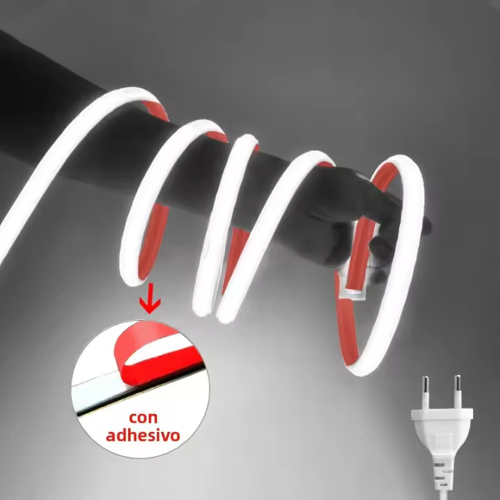 Tira De Luz LED COB 220V Alta Brillo Para Habitación Cocina Exterior Impermeable Flexible Para Iluminación Doméstica - 1
