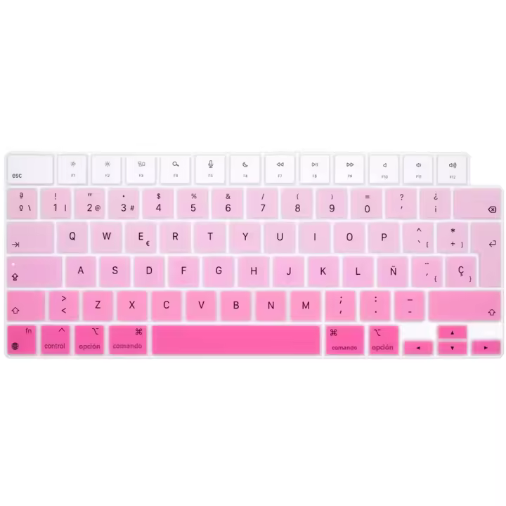 Funda Para Teclado Español Para MacBook Air 13.6 15.3 Pulgadas A2681 A2941 A2337 M3 M2 M1 Pro14" 16" A2442 A2779 A2918 A2992 A2485 A2991 Silicona Impermeable Y Antipolvo - 1