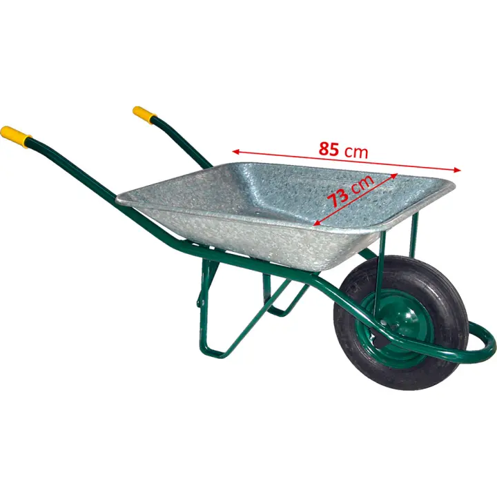 Carretilla Galvanizada Grande, Resistente y de Gran Capacidad - 1
