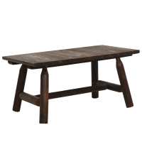 vidaXL Mesa de centro de madera maciza de abeto 90x50x41 cm Natural, Marrón oscuro, Conjunto Terraza Muebles Jardín Exterior Juego de Muebles de jardín Mueble Jardín Exterior Muebles de Salon Exterior - details 0