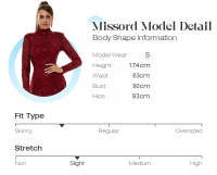 Vestido Largo Rojo Con Lentejuelas Y Abertura En El Costado Para Mujer Missord Vestido Bodycon De Fiesta Noche Prom Para Edad 25-35 - details 0