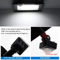 FUENLEA Luz De Pared Exterior Con Sensor De Movimiento PIR 100W 50W 30W 20W 10W Luz De Inundación LED IP66 Impermeable Para Jardín Luz Blanca Moderna De Aluminio - details 5