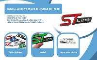 Banner - Emblema Adhesivo metálico ST Line compatible con Ford negro pequeño