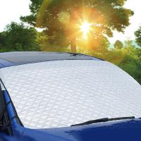 Cubierta De Parabrisas Automática Universal Bloqueador De UV Sombrilla Solar Reflectante Para Ventana Frontal Aluminio Y Tela Cubierta De Nieve Para Coche SUV Camión - details 1