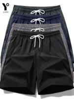 Shorts Deportivos Para Hombre 4 Colores 4-Pack Secado Rápido Ligero Con Cinturón Elástico Y Cordón Adecuado Para Correr Y Uso Diario - details 1
