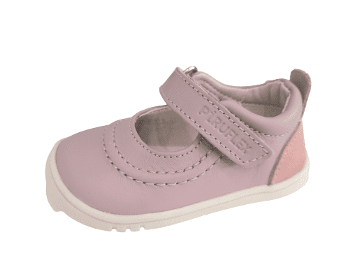 Mercedita respetuosa barefoot Pirufin Piruflex PF6205-3 Rosa palo primeros pasos