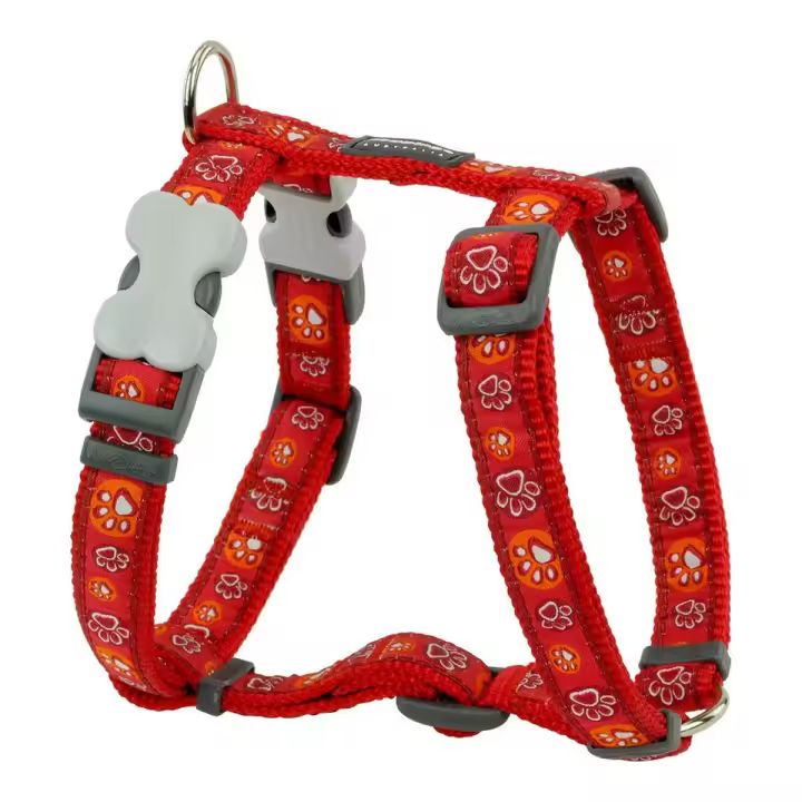 Arnés para Perro Red Dingo Style Rojo Huella de animal 25-39 cm - 1