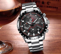 Reloj De Hombre LIGE Con Dial Azul Y Correa De Acero Inoxidable Resistente Al Agua Y Al Choque Con Fecha Y Manos Luminosas Reloj De Moda Y Casual Para Negocios - details 9