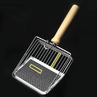 Shovel Para Basura De Gato De Acero Inoxidable Con Mango De Madera Fácil De Lavar Resistente Al Rusticidad Herramienta Para Limpieza Del Toilete De Gato - details 4