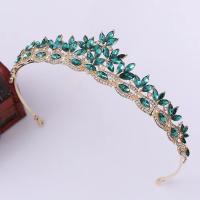 Diadema De Boda Con Diamantes Y Lágrimas De Cristal Accesorio Para Cabello Elegante Corona De Hojas Para Fiestas Y Aniversarios - details 8