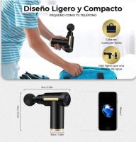 MISTIK Pistola Masajeadora Celulitis Contractura 4 Cabezales Relajacion Muscular Masaje Para Alivio Del Dolor Músculos Para Dolor 6 Niveles Ajustables 4 Cabezas de Masaje Envio desde España garantia 1 año Regalo Mujer Hombre - details 6