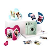 Fujifilm Instax Mini 12 Pack Best Memories - Cámara Instantánea + Papel 10 Fotos + 3 Portafotos (Nube, Luna, Corazón) Varios Colores (Verde, Morado, Blanco, Rosa o Azul) - details 0