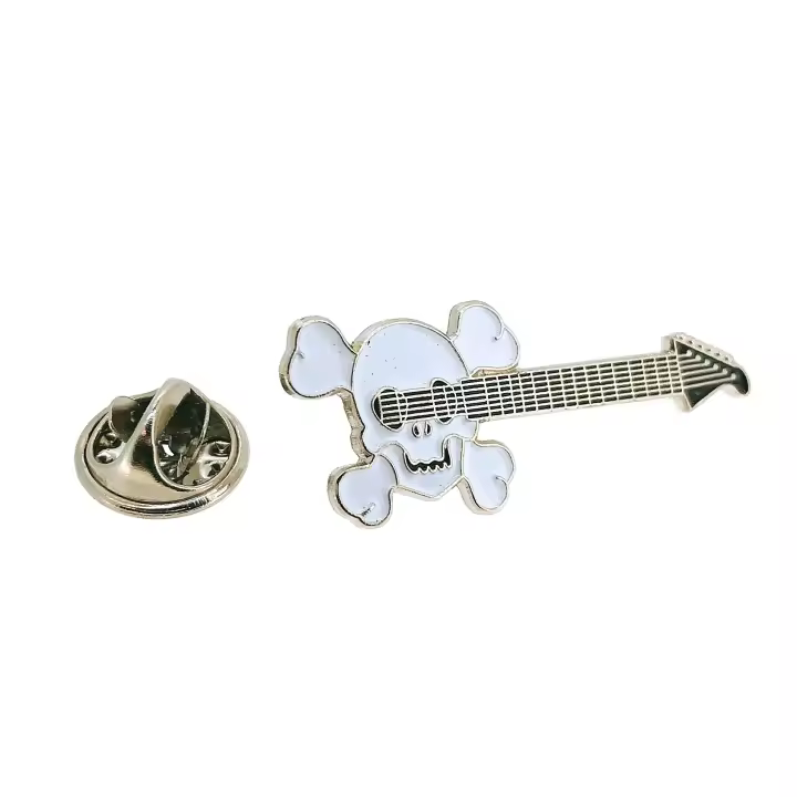 Gemelolandia | Pin de Solapa Guitarra Eléctrica con Calavera - 1