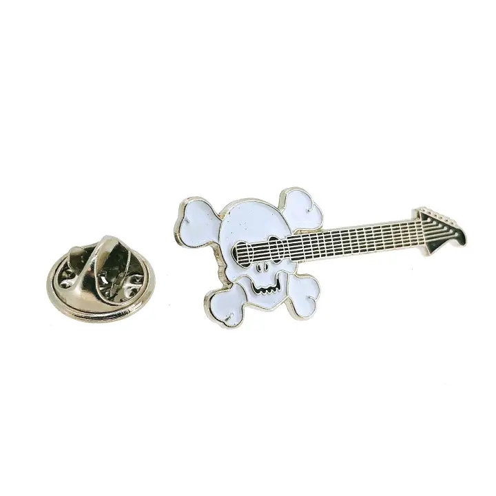 Gemelolandia | Pin de Solapa Guitarra Eléctrica con Calavera - 1