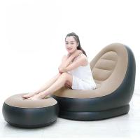 Nueva Silla De Mantequilla Inflable Para Exterior Sofá Plegable Y Reclinable Con Taburete Tatami Asiento Suave Para Dormitorio Y Jardín - details 4