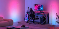 Lámpara De Piso RGB Con Sincronización De Música Moderna 16 Millones De Colores Cambiantes Para Ambiente De Buena Alegría En Dormitorio Y Sala De Estar - details 1