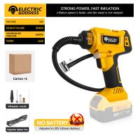 Bomba De Aire Para Neumáticos De Coche 830kpa Sin Cable Pantalla Digital Con Luz LED Compatible Con Batería Dewalt 20V Amarilla - details 9