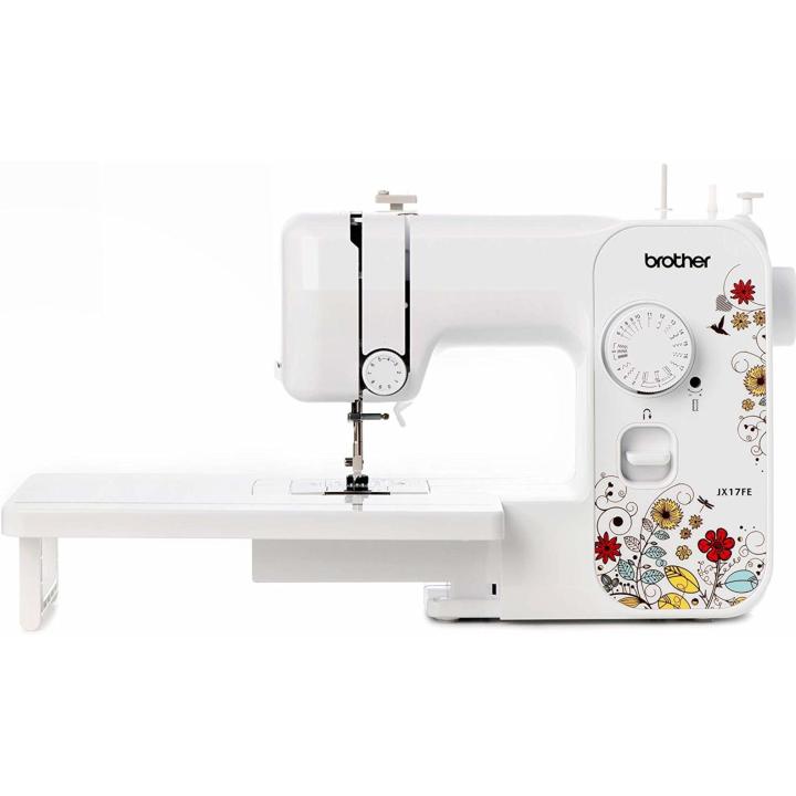 Brother JX17FE (Fantasy Edition) - Machine à Coudre avec Table d’extension, 17 Points différents, Couture automatique, points utiles, élastiques et décoratifs