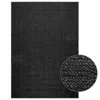 vidaXL Alfombra ZIZUR apariencia yute interior exterior en color Antracita/Beige - details 0