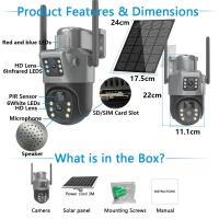 Cámara Solar PTZ 4K de 8MP con doble lente, pantallas duales, seguimiento automático de personas, PIR, seguridad al aire libre, WIFI, CCTV, vigilancia, cámara IP - details 6