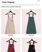 Nueva Moda Del Pato De Lona Para Cocina Delantal De Cocinero Para Hombres Y Mujeres Sin Mangas Para Grill Restaurante Bar Tienda Salones De Belleza Uniforme De Estudio - details 4