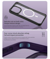 VOKAMO Funda Transparente y Borde de Color con Anillo Magnético Compatible con MagSafe para iPhone 15, iPhone 15 Plus, iPhone 15 Pro, iPhone 15 Pro Max de Alta Calidad y Muy Resistente a los Golpes - Varios Colores - details 3