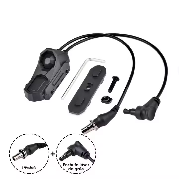 WADSN AXON SWITCHES UNIT Tactical Dual Pressure Switch Compatible Con SF/CRANE/2.5/3.5 Plug Botón Para Mlol Keymod 20mm Picatinny Rail M300 PEQ - 1